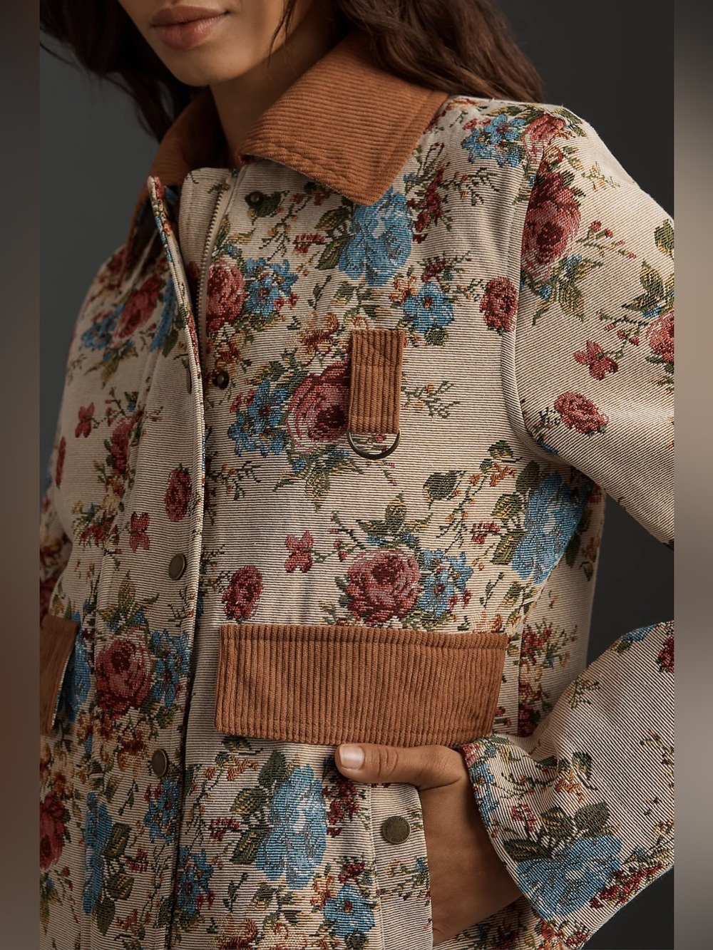๐ท๐ท๐ท Avec Les Filles Floral Jacket Size L - Picture 4 of 9